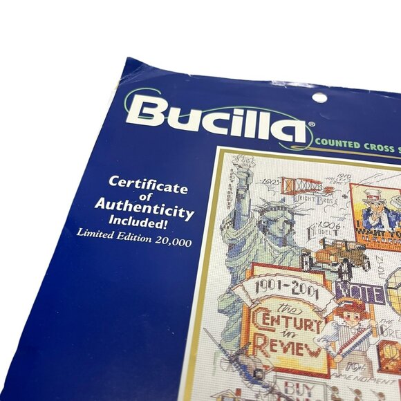 Bucilla Counted Cross Stitch The Century 10" x 20" #42560 OPEN PACKAGE NO NEEDLE - Picture 8 of 8